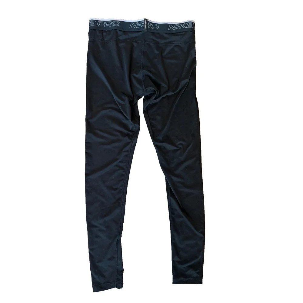 Nike Pro‎ Dri-FIT Compression Tights Mens L Black Athletic Pants Swoosh